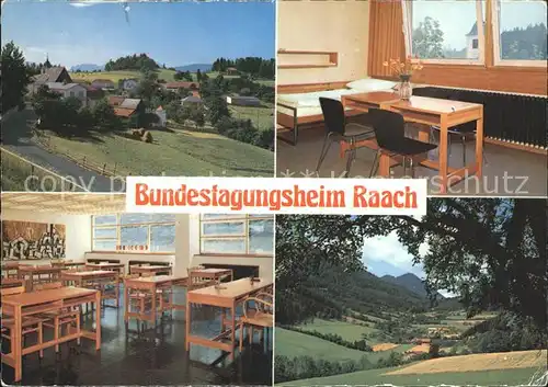 Raach Hochgebirge Bundestagungsheim Schulungsraum Zimmer Panorama Kat. Raach am Hochgebirge