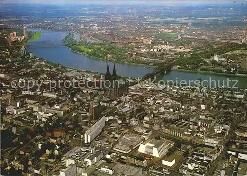 Koeln Rhein City und Dom Fliegeraufnahme Kat. Koeln