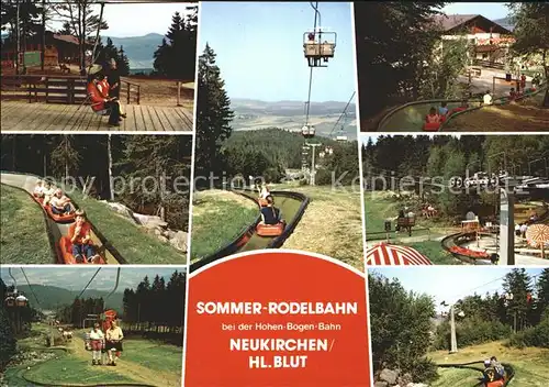 Neukirchen Heilig Blut Sommer Rodelbahn bei der Hohen Bogen Bahn Sessellift Kat. Neukirchen b.Hl.Blut