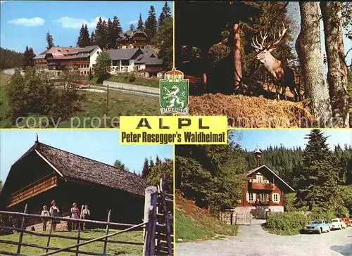 Alpl Peter Roseggers Waldheimat Teilansichten Hirsch Kat. Krieglach