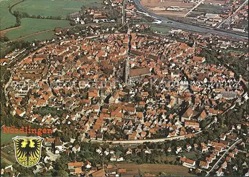 Noerdlingen Fliegeraufnahme Kat. Noerdlingen