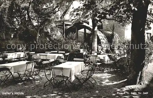 Bensheim Bergstrasse Velters Muehle Terrassen Restaurant Kat. Bensheim