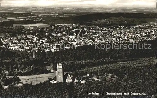 Iserlohn Fliegeraufnahme mit Danzturm Kat. Iserlohn