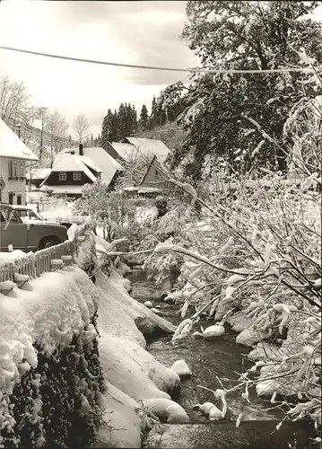 Bad Rippoldsau Schwarzwald Partie am Bach im Winter Kat. Bad Rippoldsau Schapbach