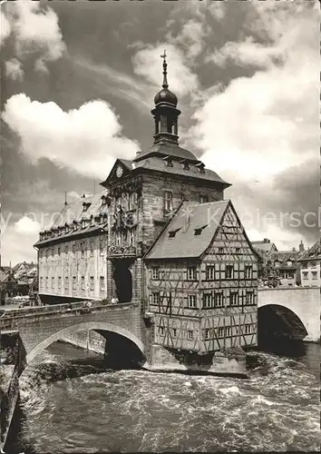 Bamberg Altes Rathaus am Fluss Kat. Bamberg
