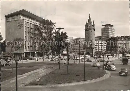 Frankfurt Main Eschenheimer Turm mit Hauptpost Kat. Frankfurt am Main