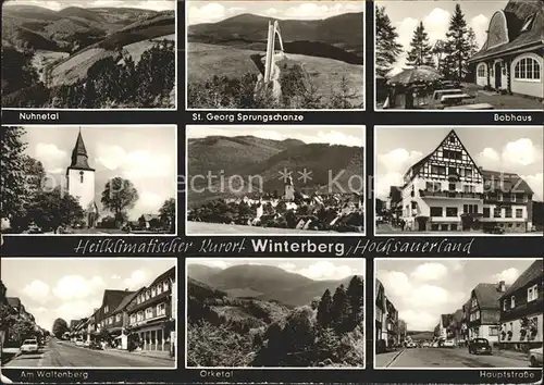 Winterberg Hochsauerland Nuhnetal Sprungschanze Bobhaus Waltenberg Orketal  Kat. Winterberg