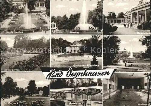 Bad Oeynhausen Wandelhalle Fontane Kurpark Rosengarten Kat. Bad Oeynhausen