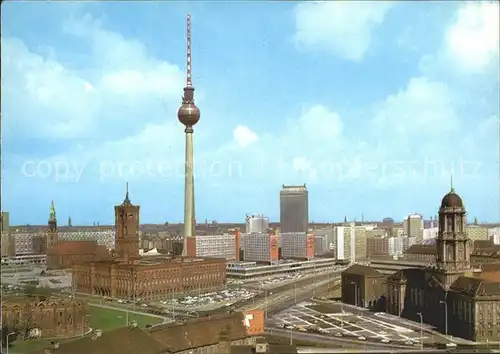 Berlin Fernsehturm Rotes Rathaus Kat. Berlin