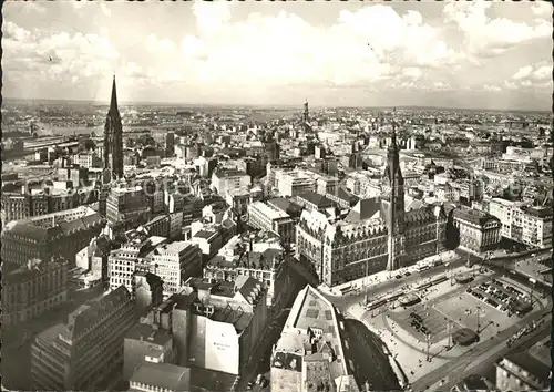 Hamburg Innenstadt mit Rathaus Kat. Hamburg