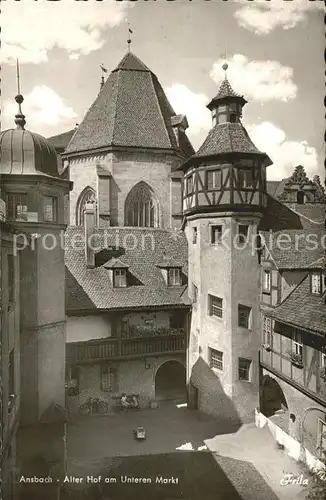 Ansbach Mittelfranken Alter Hof am Unteren Markt Kat. Ansbach