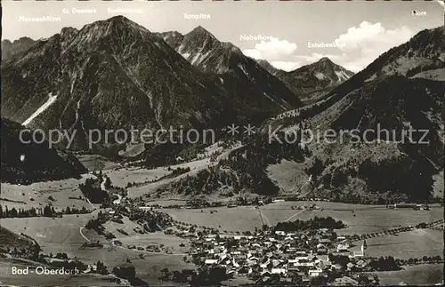 Bad Oberdorf Panorama mit Allgaeuer Alpen Kat. Bad Hindelang