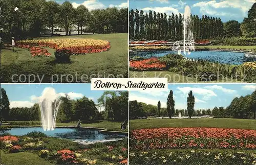 Bottrop Stadtgarten Motive Springbrunnen Blumenrabatten Kat. Bottrop
