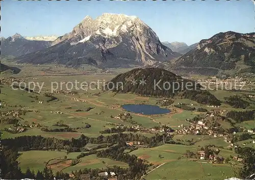 Aigen Ennstal Steiermark Panorama mit Dachstein Grimming und Puttersee Kat. Aigen im Ennstal