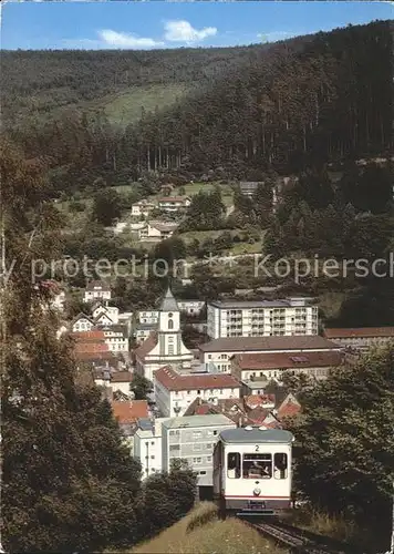 Wildbad Schwarzwald Bergbahn zum Sommerberg Ortsblick Kat. Bad Wildbad