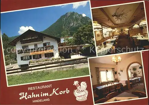 Hindelang Restaurant Hahn im Korb Gastraum Kat. Bad Hindelang