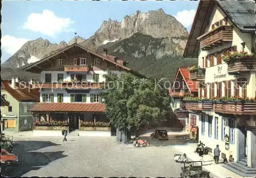 St Johann Tirol Ortsansicht mit Wildem Kaiser Kat. St. Johann in Tirol