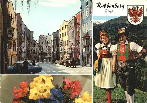 Rattenberg Tirol Strassenpartie Flora Tiroler Trachten Kat. Rattenberg