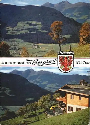 Kaltenbach Tirol Jausenstation Bergrast mit Blick auf Keller Joch Kat. Kaltenbach