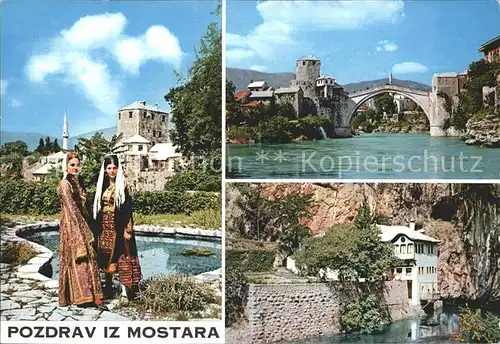Mostar Moctap Br?cke Teilansichten Landestrachten  Kat. Mostar