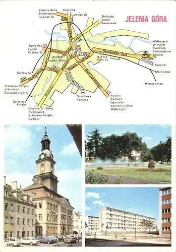 Jelenia Gora Rathaus Wohnblocks Lageplan Kat. Jelenia Gora