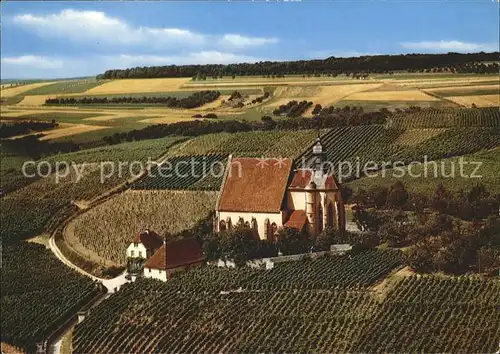 Volkach Wallfahrtskirche Maria im Weingarten Fliegeraufnahme Kat. Volkach Main