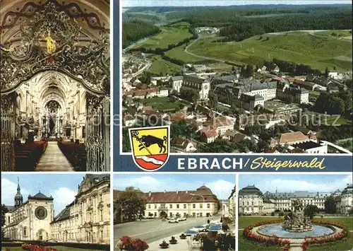 Ebrach Oberfranken Kirche Inneres Schloss Ortsansicht Fliegeraufnahme Kat. Ebrach