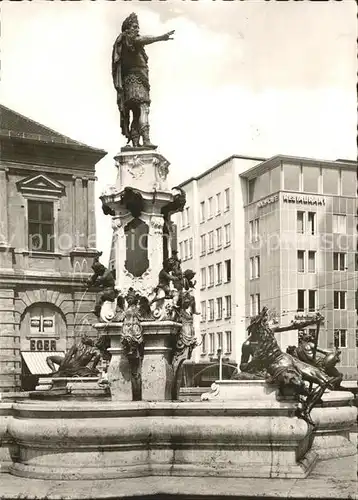 Augsburg Augustusbrunnen mit Hochkaffee Kat. Augsburg