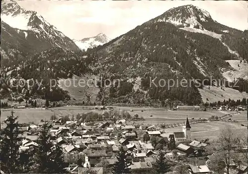 Bad Oberdorf mit Rotspitze Entschenkopf und Horn Kat. Bad Hindelang