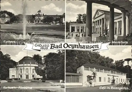 Bad Oeynhausen Kurhaus Fontaene Wandelhalle Kurtheater Cafe im Rosengarten Kat. Bad Oeynhausen