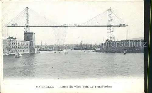 Marseille Entree du vieux port Le Transbordeur Kat. Marseille