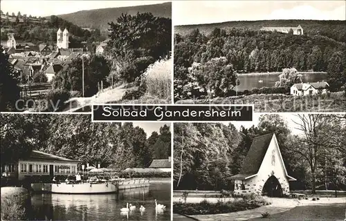 Gandersheim Bad Osterbergsee Seeterrassen Brunnenhaus Kat. Bad Gandersheim