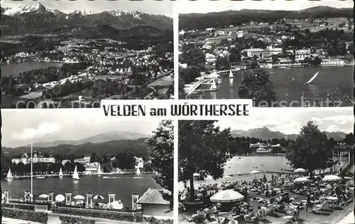 Velden Woerther See Liegewiese Stadtansicht Kat. Velden am Woerther See