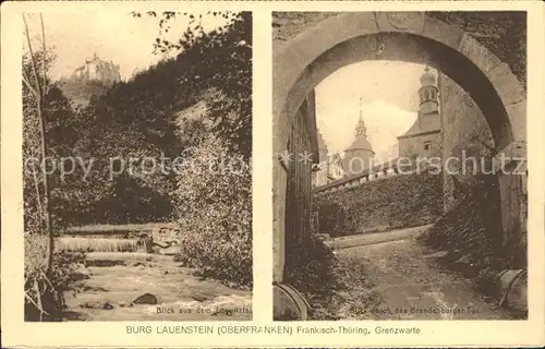 Lauenstein Oberfranken Burg Brandenburger Tor Kat. Ludwigsstadt