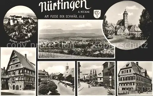 Nuertingen Hohen  Neuffen Stadtansicht Kat. Nuertingen