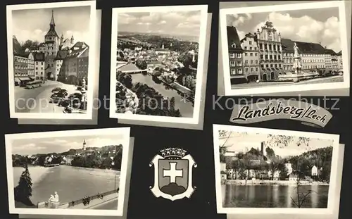 Landsberg Lech Tor Wappen Kat. Landsberg am Lech