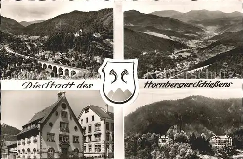 Hornberg Schwarzwald Bruecke Stadtansicht Kat. Hornberg