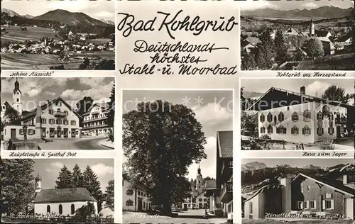Bad Kohlgrub Hauptstrasse Haus zum Jager Alte Linde Kat. Bad Kohlgrub