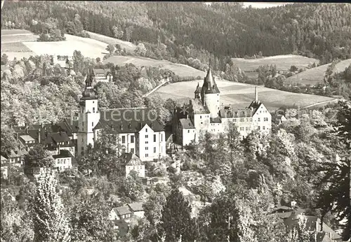 Schwarzenberg Erzgebirge Blick zum Schloss Kat. Schwarzenberg