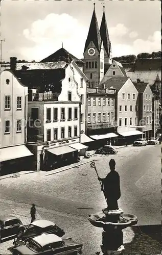 Eichstaett Oberbayern Marktplatz Brunnen Kirche Kat. Eichstaett