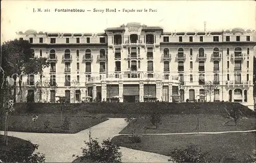 Fontainebleau Seine et Marne Savoy Hotel Facade sur le Parc Kat. Fontainebleau