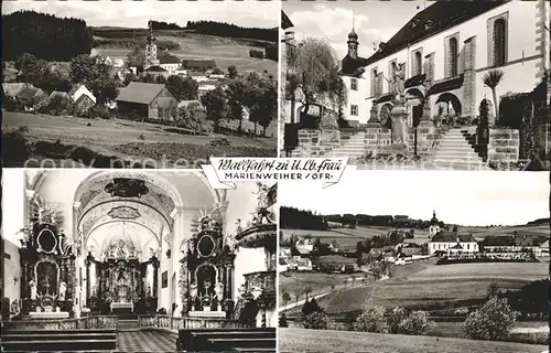 Marienweiher Ortsansicht Wallfahrtskirche ULB Frau Inneres  Kat. Marktleugast
