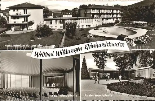 Reinhardshausen Kursanatorium Hartenstein Wandelhalle Inneres / Bad Wildungen /Waldeck-Frankenberg LKR