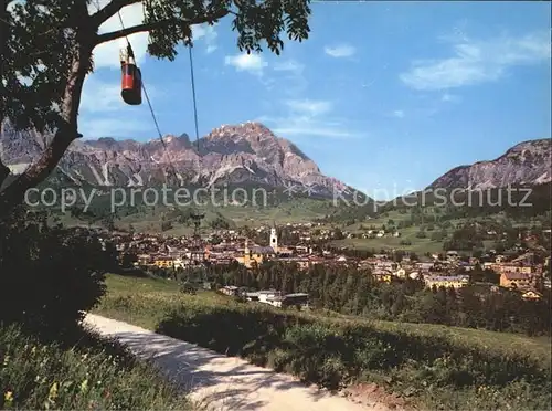 Cortina d Ampezzo Panorama Drahtseilbahn Cortina Belvedere Kat. Cortina d Ampezzo