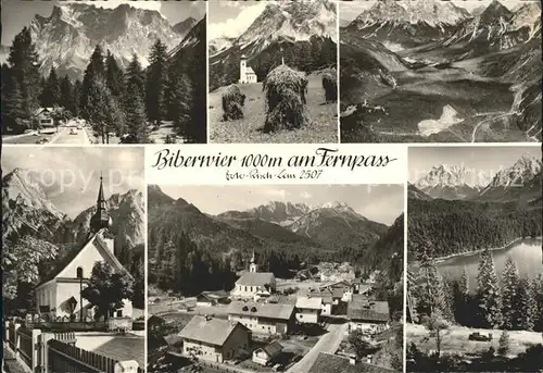Biberwier Tirol Landschafts Panorama Kirche Ortsansicht Kat. Biberwier