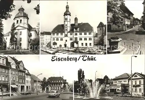 Eisenberg Thueringen Schlosskirche Rathaus Markt Steinweg Ernst Thaelmann Platz der Republik Kat. Eisenberg