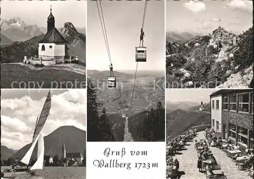 Rottach Egern Kapelle Wallbergbahn Segelboot Kirche Wallberg Terrasse Kat. Rottach Egern