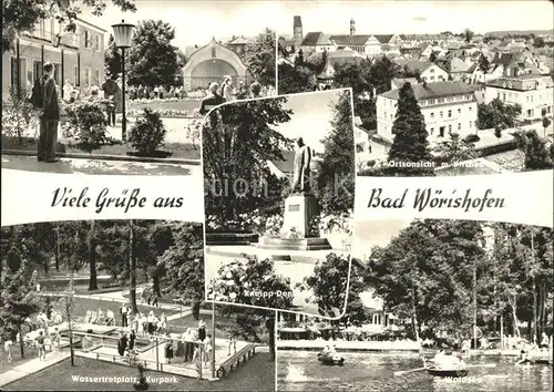 Bad Woerishofen Kurhaus Ortsansicht Kirchen Wassertretplatz Kurpark Waldsee Kat. Bad Woerishofen