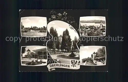 ueberlingen Bodensee Promenade Kurhalle Kurpark Schweizer Alpen Kurgarten Kat. ueberlingen