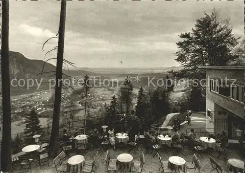 Bad Reichenhall Sessellift Station auf dem Stadtberg Terrasse Kat. Bad Reichenhall